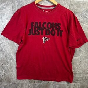 Red Nike Atlanta Falcons cotton t-shirt Men's XL  #NFL #Falcons